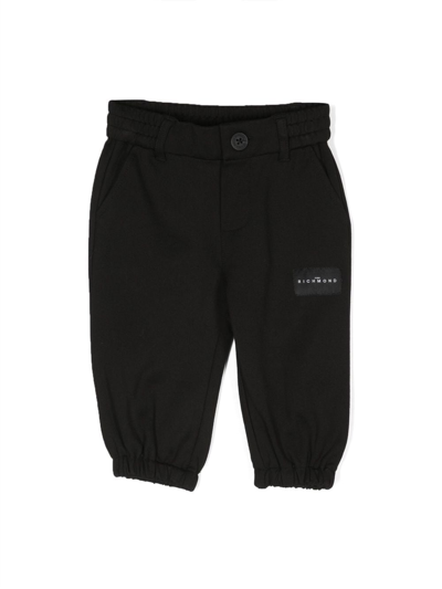 John Richmond Junior Babies' Logo-patch Sweat Trousers In Black