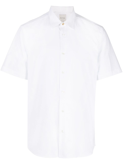 Paul Smith Short-sleeve Cotton Shirt In White