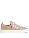 Giuseppe Zanotti Nicki Glitter-finish Sneakers In Pink