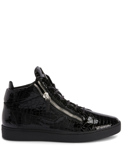 Giuseppe Zanotti Kriss Leather Sneakers In Black