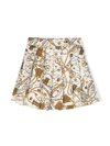 Moschino Graphic-print Pleated Skirt In Neutrals