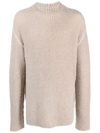 UMA WANG BRUSHED-EFFECT KNITTED JUMPER