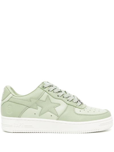 A Bathing Ape Sta #9 Low-top Sneakers In Green