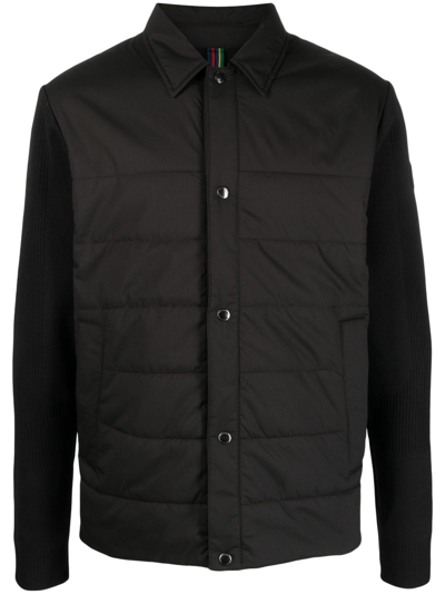 Ps By Paul Smith Panelled Padded Jacket In Black