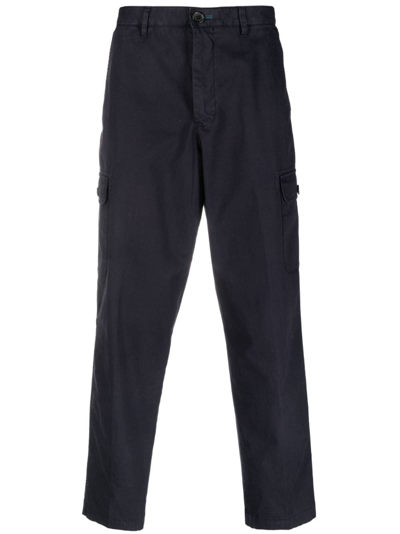 Ps By Paul Smith Straight Leg Cargo Trousers In Blue