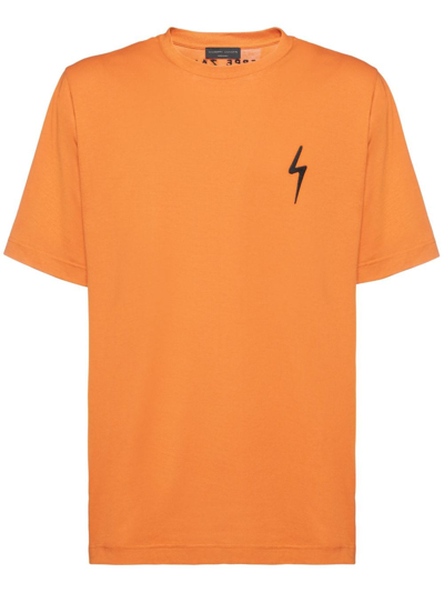 Giuseppe Zanotti Logo印花棉t恤 In Orange