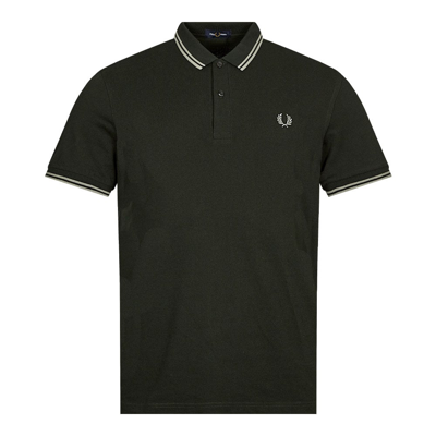 Fred Perry Twin Tipped Polo In Green