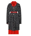 Balenciaga Printed Viscose Blend Reversible Dress In Black/white