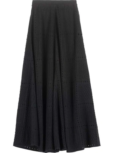 Chloé Chloe Ladies Black Full Kniited Midi Skirt