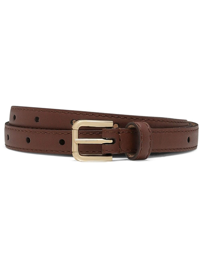 Dolce & Gabbana Buckled Leather Belt In Brown