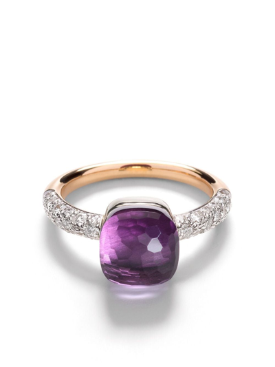 Pomellato Women's Nudo Petit Amethyst, Diamond, 18k White Gold & 18k Rose Gold Ring In Rose White Gold