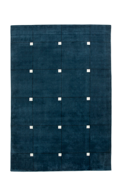 Nordic Knots Modern Area Rug; 6' X 9' In Blue