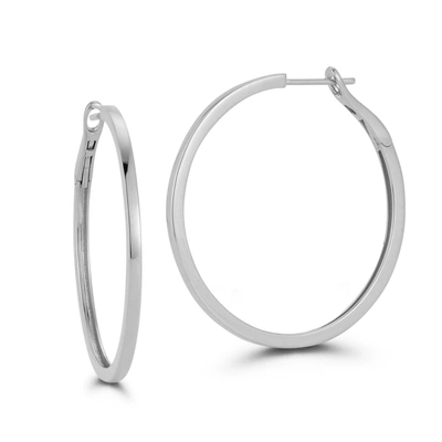 Dana Rebecca Designs Drd Marge Solid Gold Hoops In White Gold