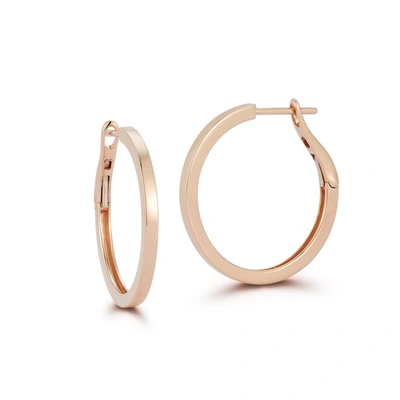 Dana Rebecca Designs Drd Medium Solid Gold Hoops In Rose Gold