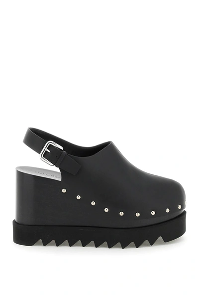 Stella Mccartney Elyse Slingback Platform Clogs In Black