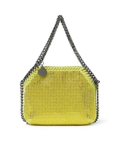 Stella Mccartney Mini Shoulder Bag All Over Crystal Hotfix In Oxide Yellow