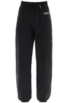 Versace Logo-print Track Pants In Black White (black)