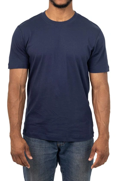 Vellapais Calista Crewneck Cotton T-shirt In Navy Blue