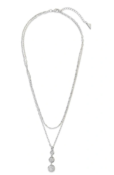 Sterling Forever Amy Layered Necklace In Grey