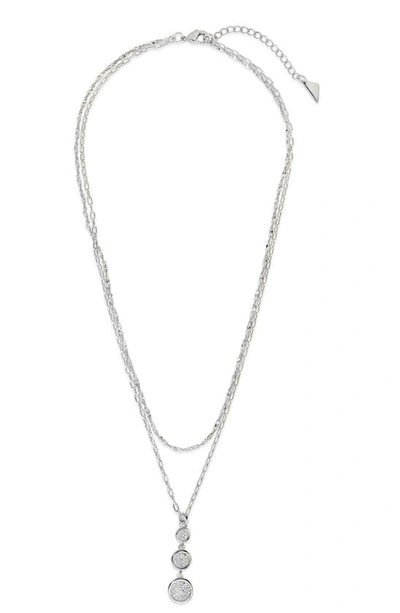 Sterling Forever Amy Layered Necklace In Silver