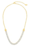 Sterling Forever Sarai Necklace In Gold