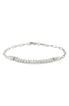 STERLING FOREVER MACKENNA BAGUETTE CUBIC ZIRCONIA BRACELET