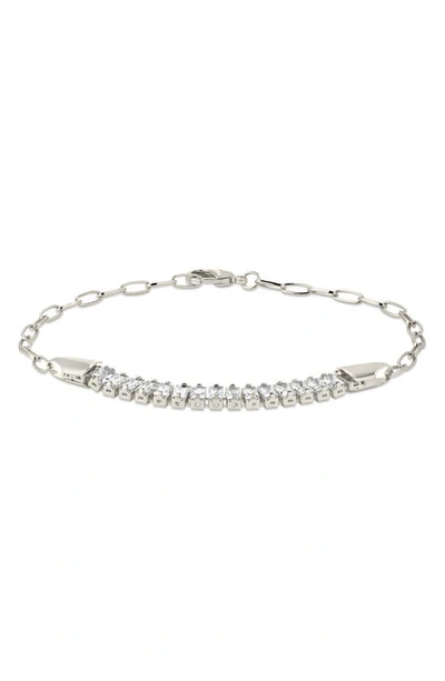 STERLING FOREVER MACKENNA BAGUETTE CUBIC ZIRCONIA BRACELET