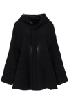 RICK OWENS PETER COAT WITH RADIANCE EMBROIDERY