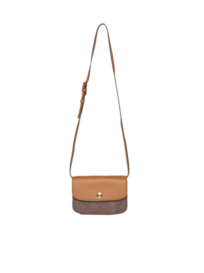 Etro Shoulder Bag In Leather Brown