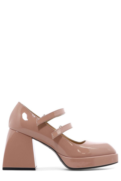 Nodaleto Bulla Babies Patent Leather Pumps In Blush Patent