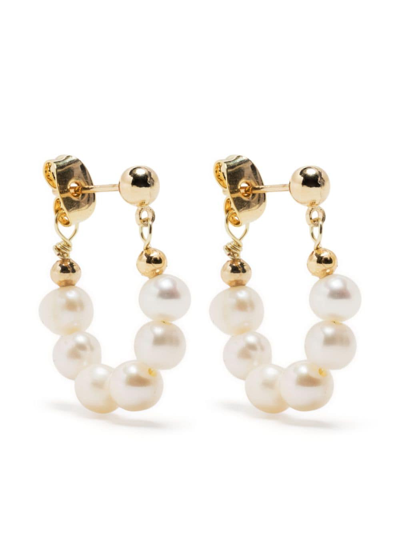 Hzmer Jewelry Drop Pearl Earrings In Gold