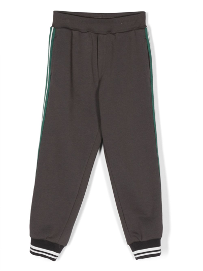 Monnalisa Cotton Sweatpants In Dark Grey