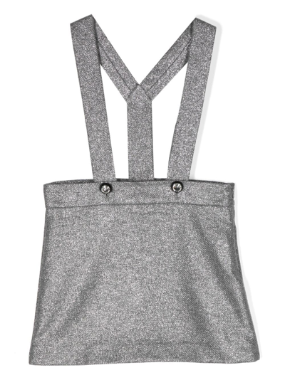 Chiara Ferragni Kids' Adjustable Shoulder-straps Skirt In Grey