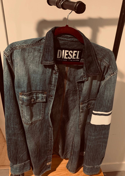 Pre-owned Diesel X Vintage Diesel Jean Shirt In Dark Denim Blue
