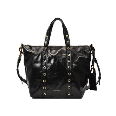 Vanessa Bruno Large Zippy Cabas Tote In Noir