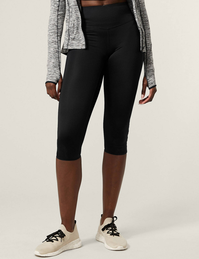 Goodmove Go Train High Waisted Cropped Gym Leggings In Black