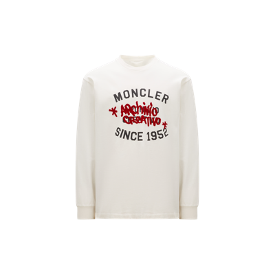 Moncler Collection Logo Long Sleeve T-shirt White