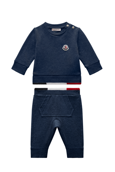 Moncler Kids' Sweatsuit Set Blue