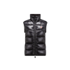 Moncler Padded Zip-up Jersey Gilet In Noir