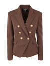Balmain 6 Btn Gdp Jacket In As Marron Glacé