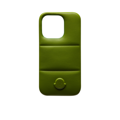 Moncler Collection Quilted Leather Phone Case Green