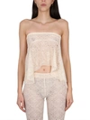 Dsquared2 Dsquared Embroidered Cropped Top In Nude