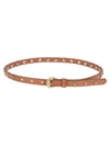 Golden Goose Molly Star Studded Leather Skinny Belt In Cuoio