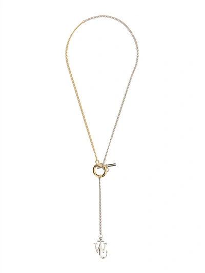 Jw Anderson Anchor Pendant Necklace In Gold