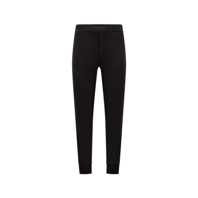 Moncler Collection Fleece Jogging Trousers Black In Noir