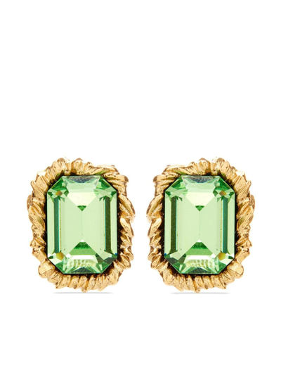 Oscar De La Renta Ohrclips Mit Cc In Green