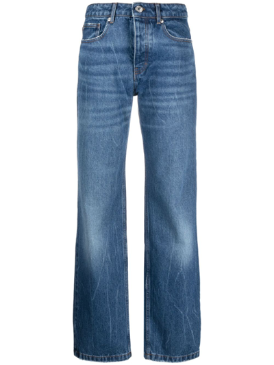 Ami Alexandre Mattiussi Bleu Straight Fit Jeans In Blue