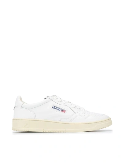 Autry Medalist Low Man Leat Leat Wht Wht In White