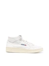 Autry White Medalist Mid Leather Sneakers In White