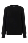 Prada Triangle-logo Wool Jumper In Black